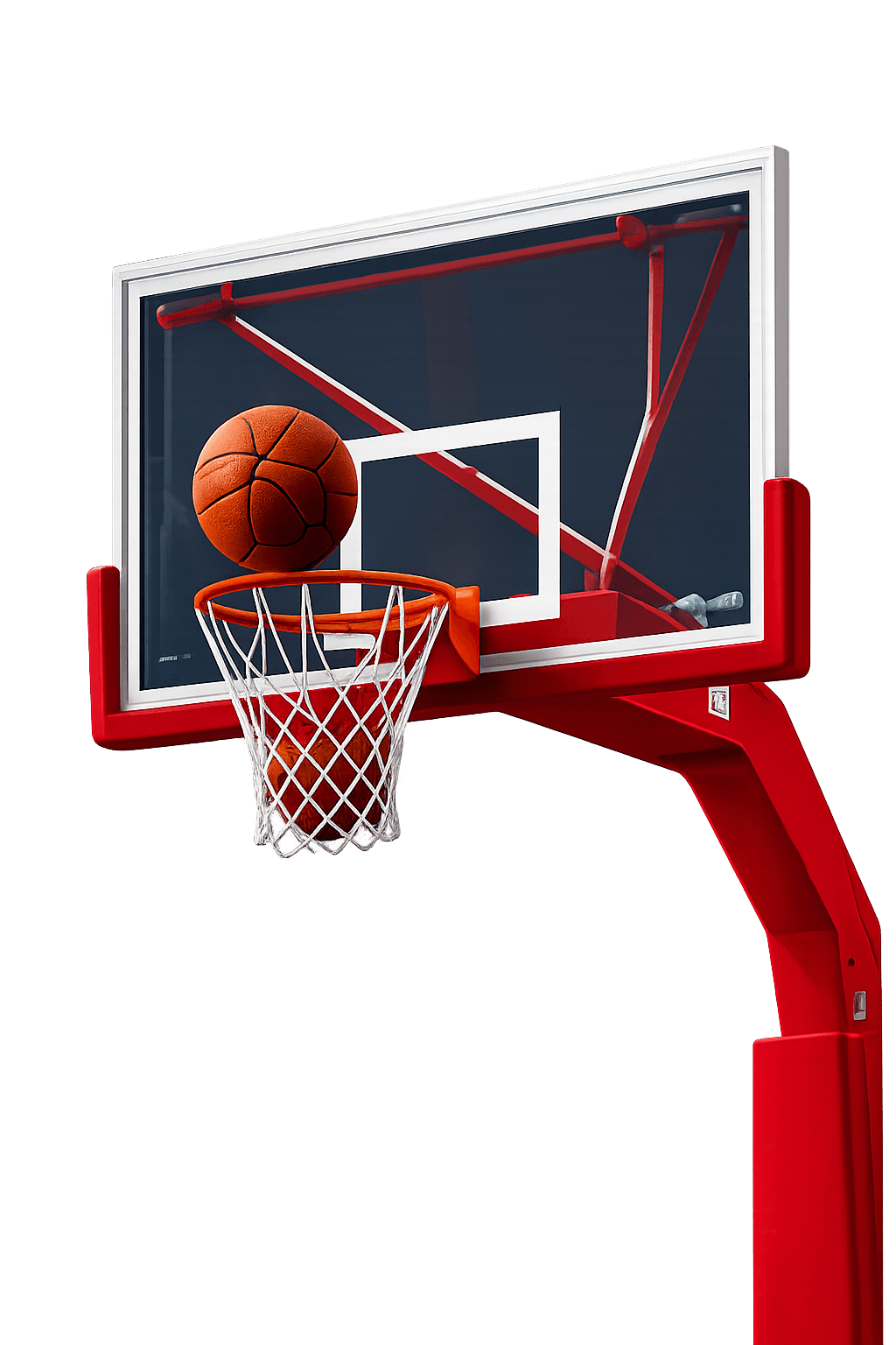 Panier de basket avec ballon